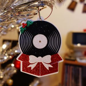 Vinyl Record in a Gift Box Ornament
