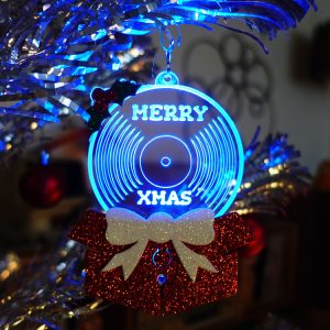 Merry Xmas - Vinyl Record in a Gift Box - 3D LED Ornament