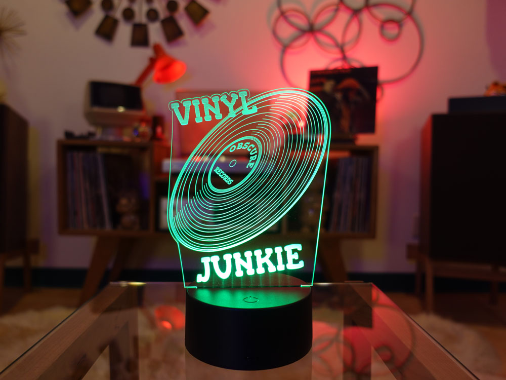 Vinyl Junkie | LED RGB Light Up Sign By Geraldine HiFi - Image 7