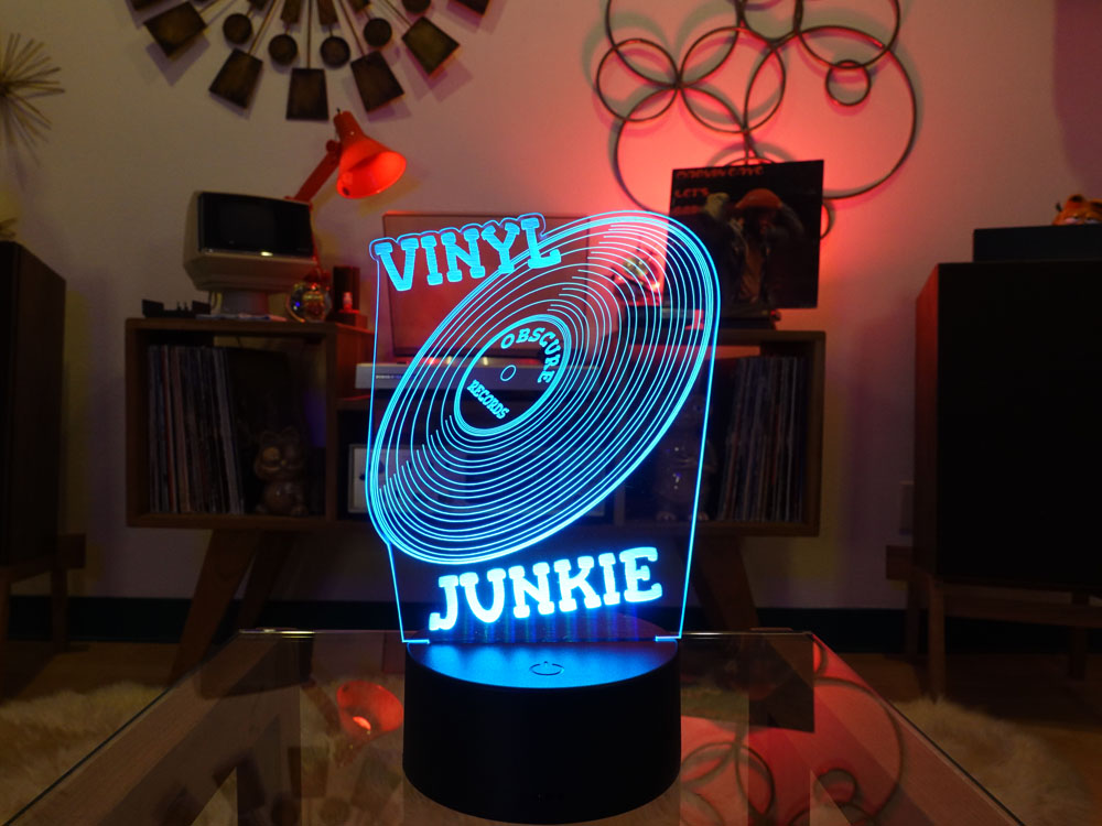 Vinyl Junkie | LED RGB Light Up Sign By Geraldine HiFi - Image 4