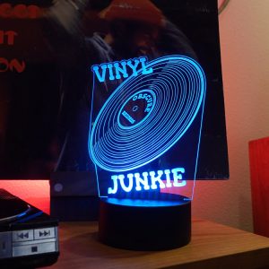 Vinyl Junkie | LED RGB Light Up Sign By Geraldine HiFi